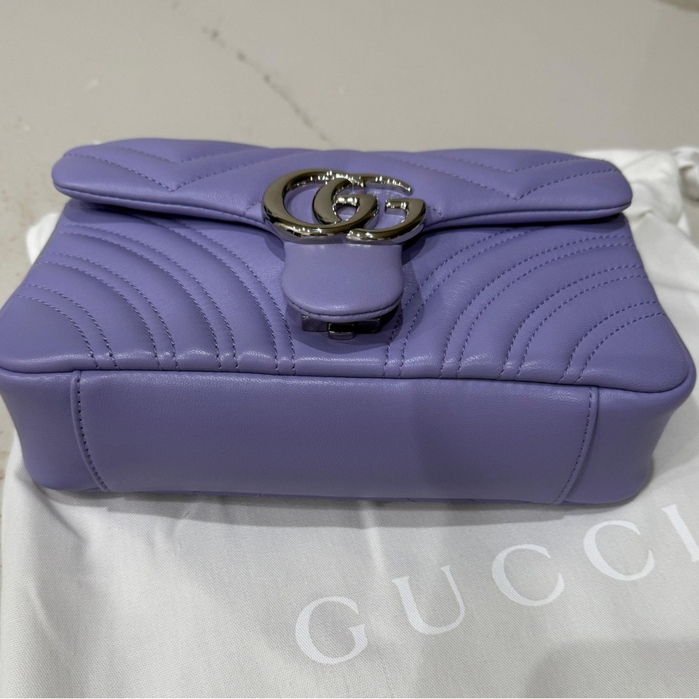 Gucci Light Purple Quilted Chain Shoulder Bag - Picture 3 of 16